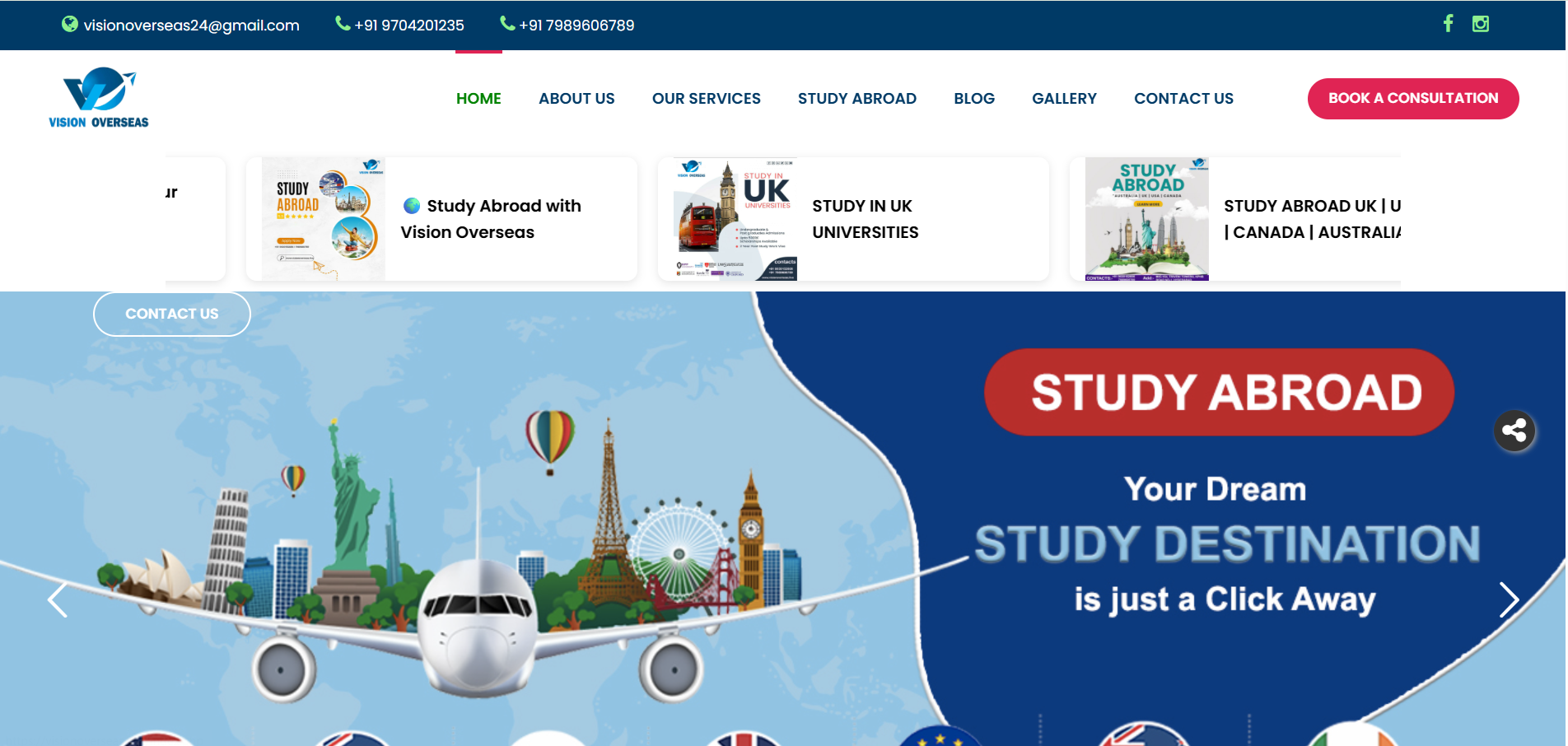 Vision Overseas  (Web Application)