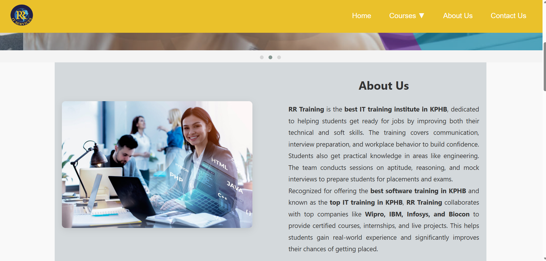 RR Training (Web Application)