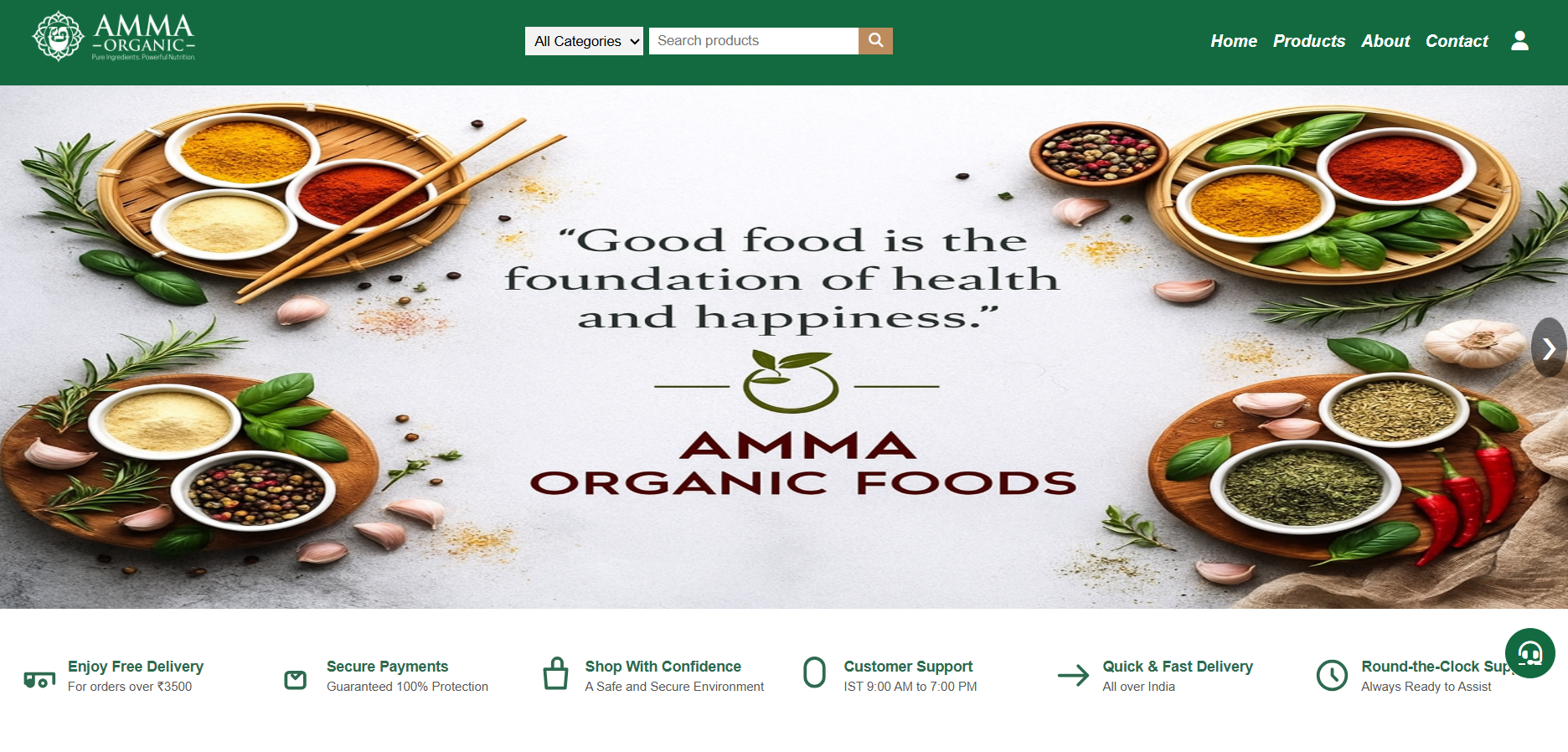 AMMA ORGANICS (Web Application)